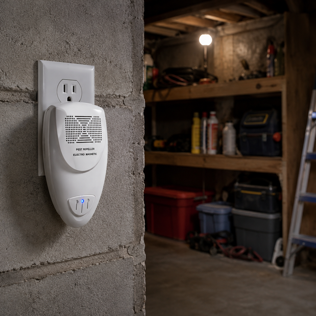 Mouse Repellent Plug In for Bats and Mice, Ultrasonic Bat Repellent for Attics and Basements, Silent Chemical Free Unit