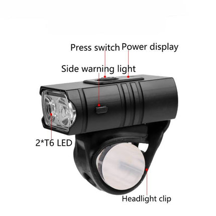Bike Lights Front and Rear Set USB Rechargeable, Bike Headlights 1000 Lumen Dual T6 LED – image 14