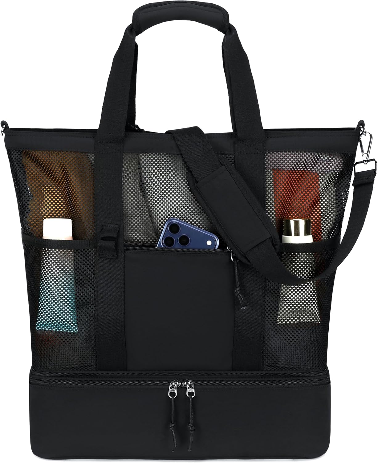 Beach Tote Bag with Insulated Cooler Compartment | Spacious Design for Summer Adventures 11