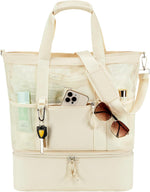 Beach Tote Bag with Insulated Cooler Compartment | Spacious Design for Summer Adventures 12