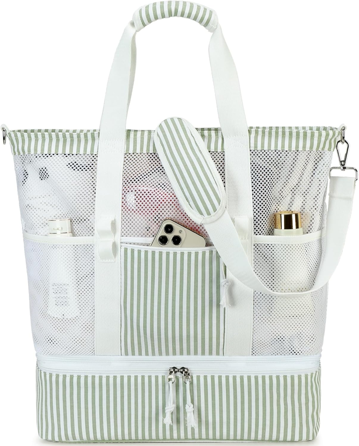 Beach Tote Bag with Insulated Cooler Compartment | Spacious Design for Summer Adventures 13