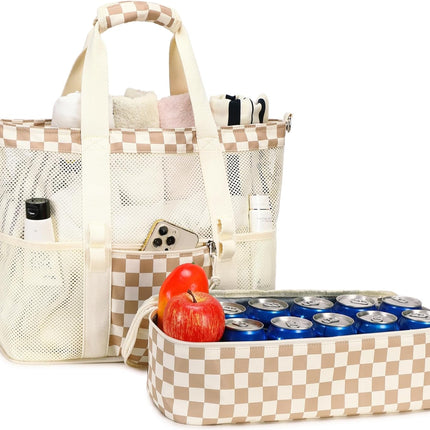 Beach Tote Bag with Insulated Cooler Compartment | Spacious Design for Summer Adventures 7