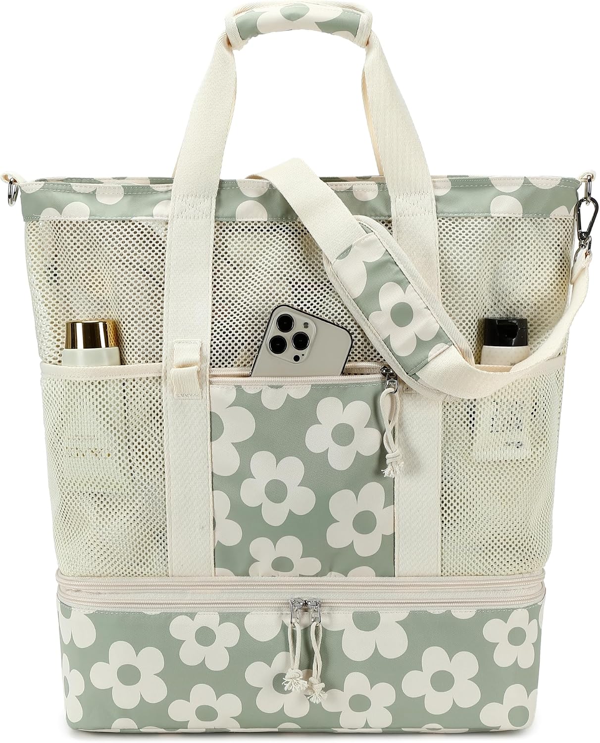 Beach Tote Bag with Insulated Cooler Compartment | Spacious Design for Summer Adventures 9