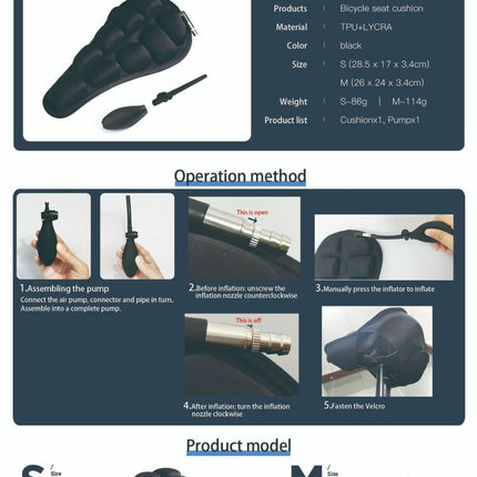 Bike Seat Cushion 3D Air Anti Skid Base – image 8