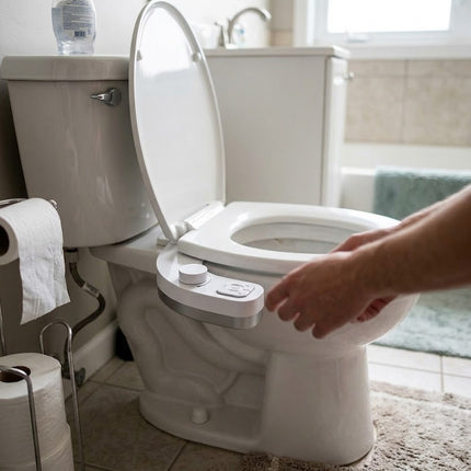 Bidet Attachment for Toilet Seat, Non Electric Bidet Attachment with Dual Nozzle and Adjustable Pressure, Self Cleaning
