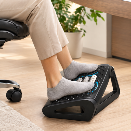 Under Desk Foot Rest, Adjustable Foot Stool with Large Platform – image 4