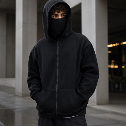 Balaclavas and Ski Masks, Full Zip Winter Balaclava Hoodie with Neck Gaiter – image 4