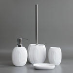 Black Ribbed Bathroom Set with Wall-Mount Design | Modern Minimalist Accessories for Stylish Organization 2