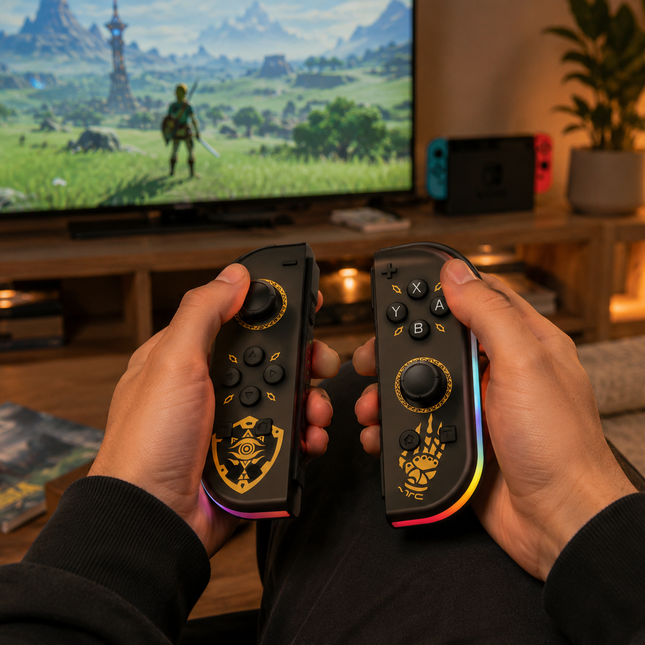 Switch Controller, Wireless Bluetooth Gamepad with Dual Vibration and RGB Light