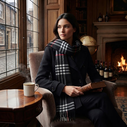 Winter Scarf for Men, Mens Scarf and Plaid Scarf for Women, Long Neck Warmer and Soft Warm Scarves for Cold Weather