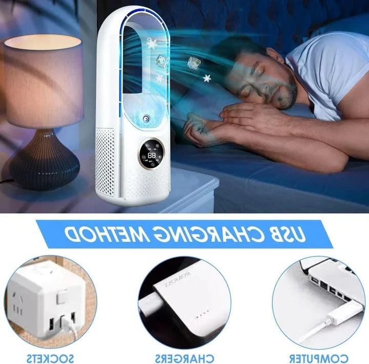 Blade-Free Silent Portable Air Conditioner with Efficient Cooling | Ideal for Home and Office 5