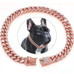 BlingPaws | Diamond Cuban Dog Collar with Secure Buckle Design | Stylish Accessory for Pets 2