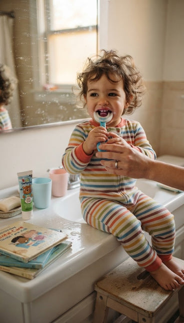 Kids Toothbrush Silicone U Shaped Toothbrush for Ages 2 to 12, Soft Food Grade 360 Degree Childrens Toothbrush