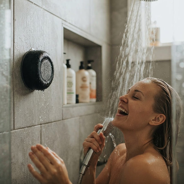 Portable Bluetooth Speakers Waterproof, Waterproof Bluetooth Speaker with Suction Cup, Wireless Portable Speaker