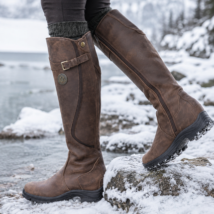 Waterproof Thermal Winter Boots for Men and Women, Insulated Synthetic Leather Snow Boots with Rubber Sole