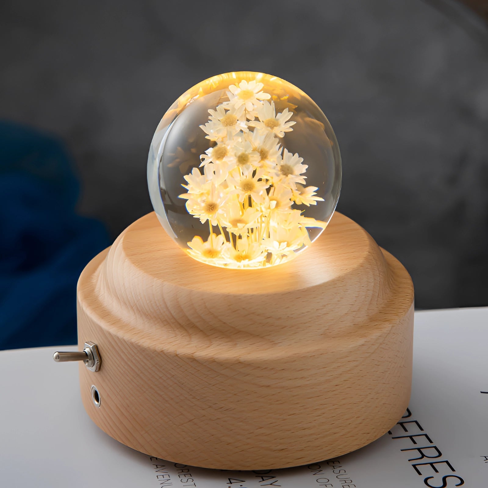 Botanical Night Light | Dandelion Resin Lamp with LED Base for Enchanting Illumination 8