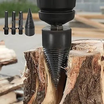 BowLift | Firewood Drill Bit Set with 32mm Carbon Steel Head | Efficient Wood Splitting for Camping and Home Use 0