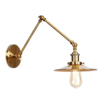 BowLift | Industrial Brass Wall Lamp with Swing Arm & Adjustable Height | Unique Scalloped Design for Versatile Lighting 6
