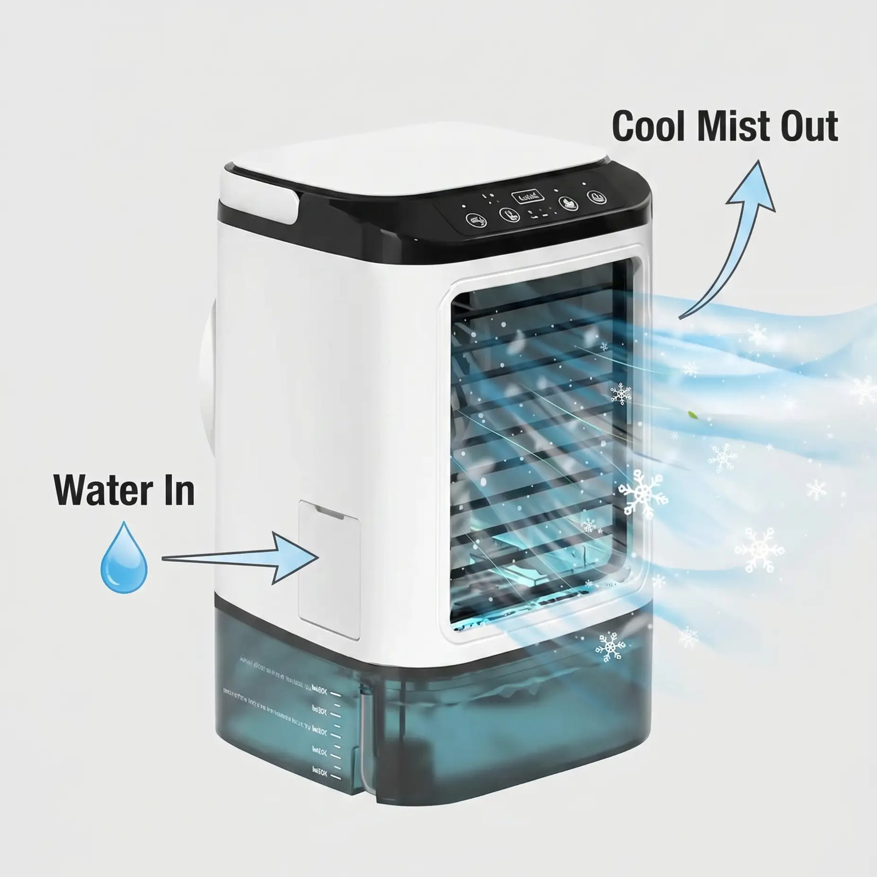 BowLift | Portable Air Conditioner with Ultrasonic Cooling Technology | 3-Speed Fan for Comfort in Small Spaces 5
