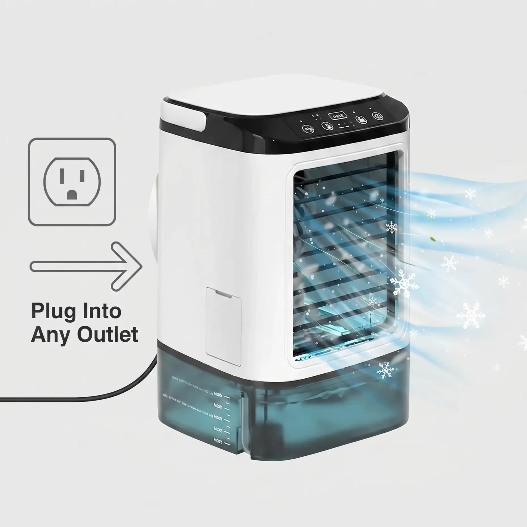 BowLift | Portable Air Conditioner with Ultrasonic Cooling Technology | 3-Speed Fan for Comfort in Small Spaces 6