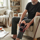 Heavy Duty Knee Brace for Sciatica, Dial Adjustable Knee Support with Two Pressure Pads, Dual Knee Straps, Copper Fabric