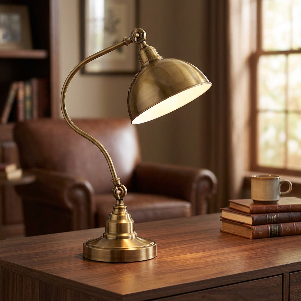 Brasselle | Retro Inspired Table Lamp with LED Illumination | Elegant Design for Cozy Spaces 0