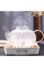 Brewelle | Glass Teapot with Stainless Steel Infuser & Lid | 1200ml Capacity for Loose Leaf Tea 2