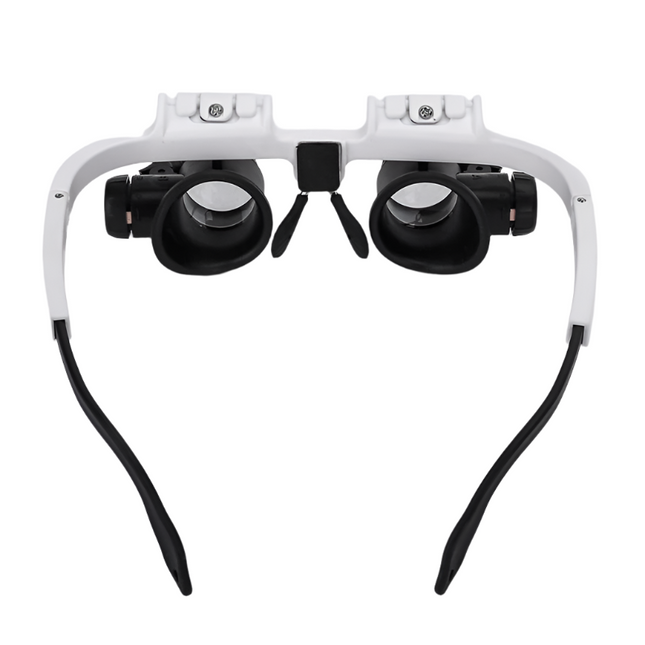 Reading Magnifier Glasses with LED, Magnifying Glasses with LED and 4 Lenses, Hands Free Magnifier with Light for Crafts
