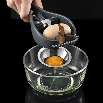 Egg Slicers for Hard Boiled Eggs, Stainless Steel Egg Slicer with Opening Mechanism