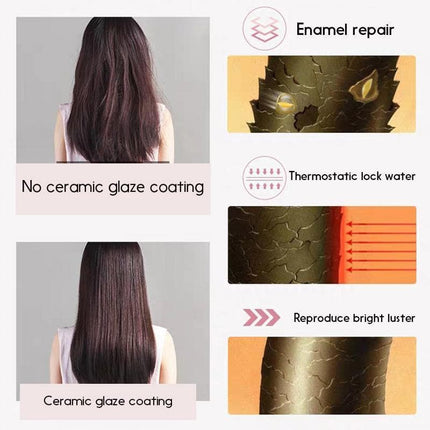Mini Ceramic Curling Iron, Ceramic Hair Straightener and Curler 2 in 1, Mini Hair Straightener for Bangs and Travel