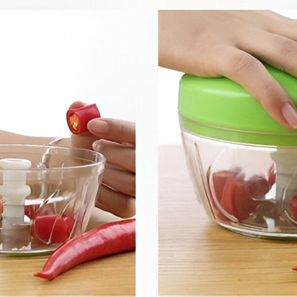 Manual Vegetable Chopper, Mini Chopper with Pull Cord – image 4