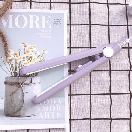 Mini Ceramic Curling Iron, Mini Hair Straightener for Bangs and Travel