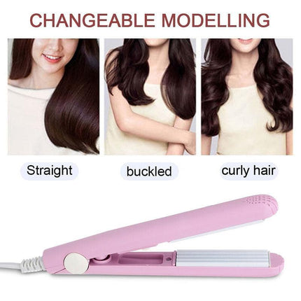 Mini Ceramic Curling Iron, Ceramic Hair Straightener and Curler 2 in 1 – image 4