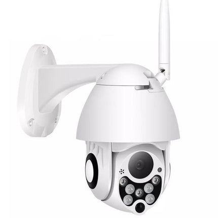 Wireless WiFi surveillance camera, 1080p HD outdoor security cam with color night vision and IP66 housing