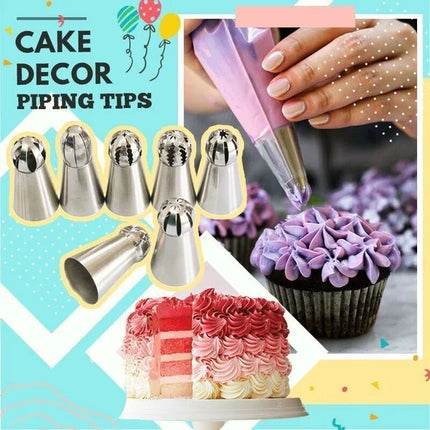 Frosting Tips, Stainless Steel Piping Tips with Piping Coupler and Pastry Bag