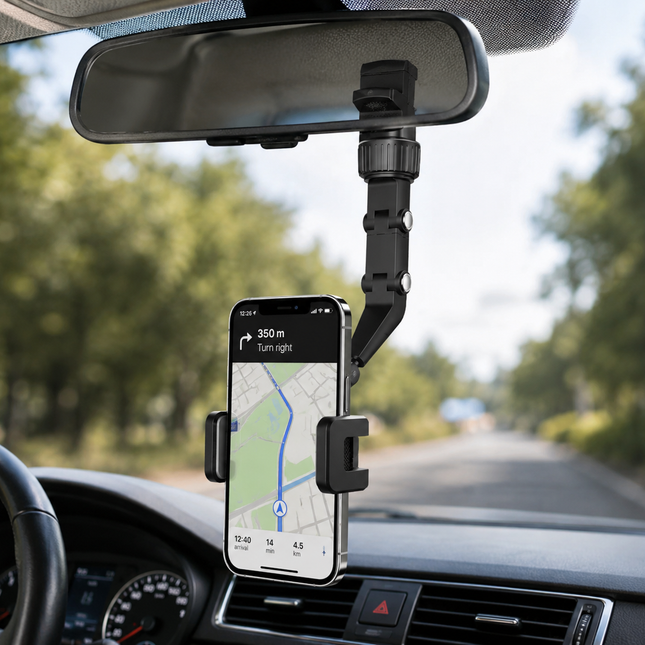 Car Phone Holders, Rearview Mirror Phone Mount with Spring Clip