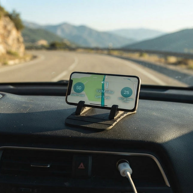 Car Phone Holder for Dashboard, Non Slip Suction Cup Car Mount, Silicone Gel Phone Stand for Car