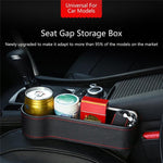 Car Seat Gap Organizer with Faux Leather Design | Universal Fit for Enhanced Storage 0