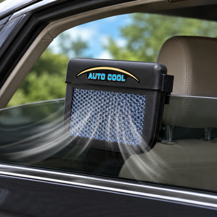 Solar Powered Car Vent Window Fan, Black ABS Auto Cooler Ventilation Exhaust Fan for Sedans, Trucks, SUVs and Vans