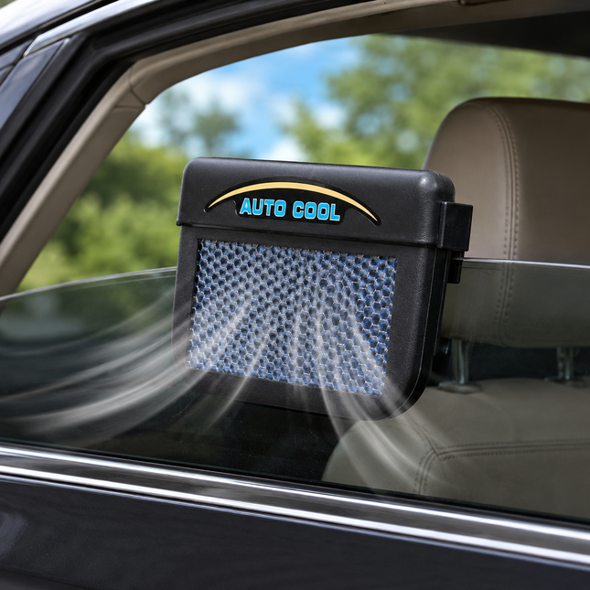 Car Cooling Fan, Solar Powered Car Fan with Rubber Window Strip, Battery Free Car Window Fan and Auto Cooler Ventilator
