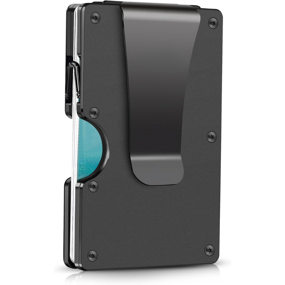 CarbonVault | Slim RFID-Blocking Wallet with Durable Money Clip | Compact Design for Security and Style 0