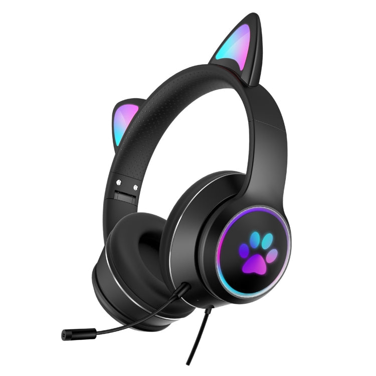Cat Ear Gaming Headset | RGB LED Lights & Adjustable Microphone | Fun Design for Ultimate Gaming Experience 0