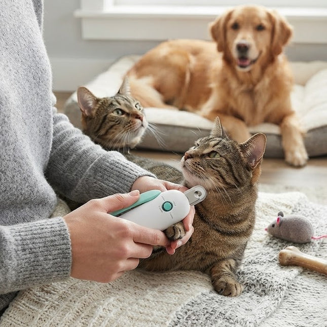 Dog Nail Clippers with Safety Guard, Cat Nail Clippers with Built in File