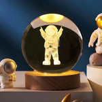Celestia | 3D Engraved Crystal Ball with Warm White LED Light | Unique Decorative Lamp for Calming Atmosphere 4
