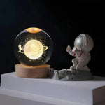 Celestia | 3D Engraved Crystal Ball with Warm White LED Light | Unique Decorative Lamp for Calming Atmosphere 8