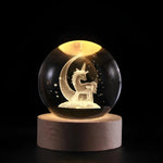 Celestia | 3D Engraved Crystal Ball with Warm White LED Light | Unique Decorative Lamp for Calming Atmosphere 9
