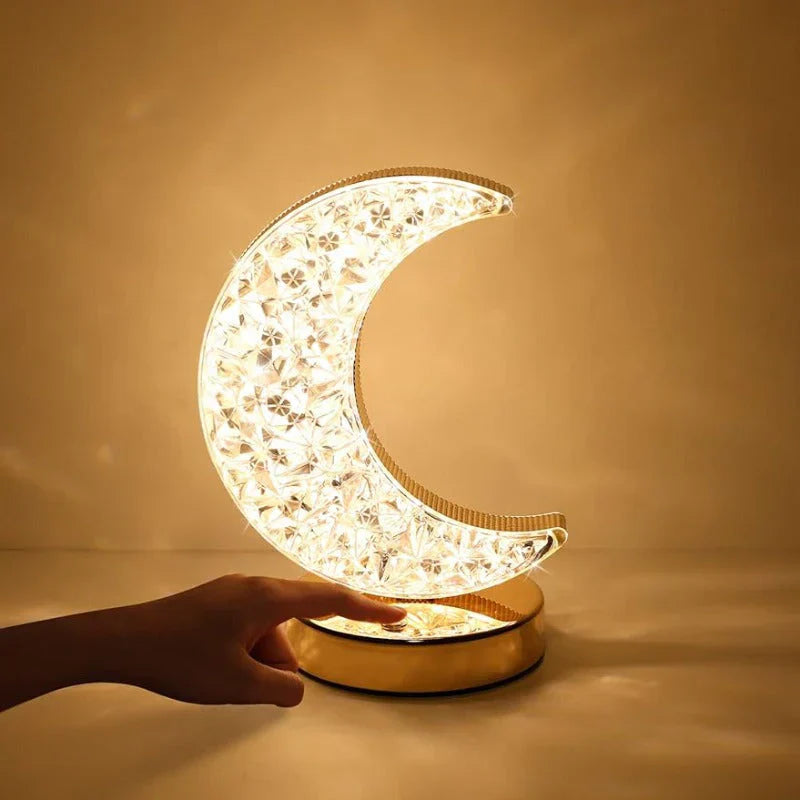 Celestia | Crystal Table Lamp with Dimming Function & Three Lighting Modes | Elegant Home Decor for Enchanting Atmosphere 0