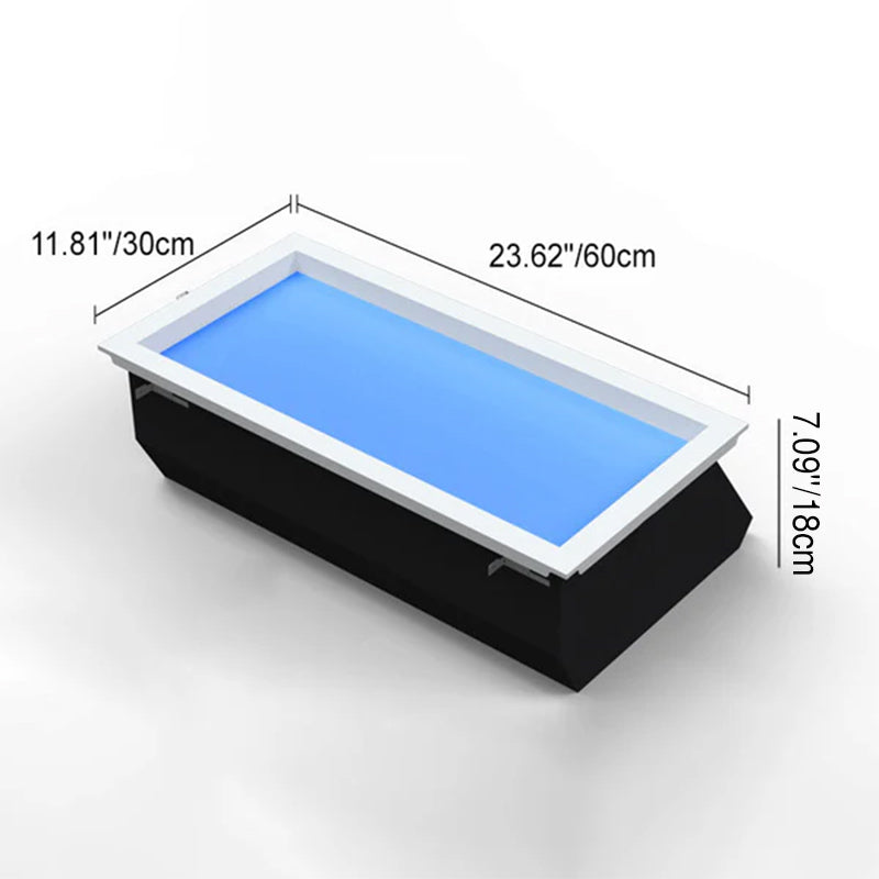 CelestialGlow | Elegant Smart Blue Sky LED Flush Mount Ceiling Light 8