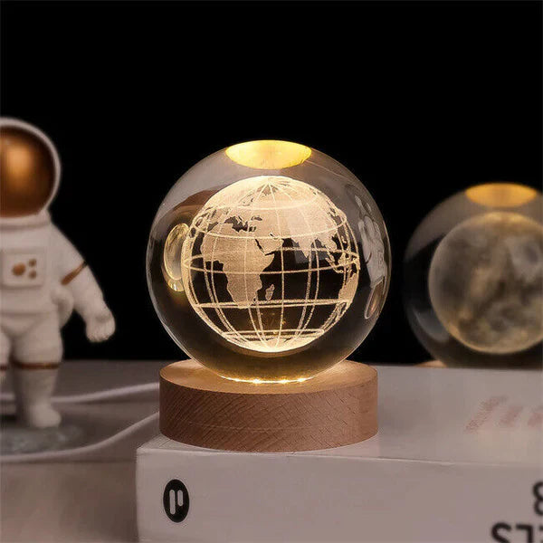 CelestialGlow | Glowing Sphere with 3D Planet Engravings | Magical Night Light for Cosmic Ambiance 4