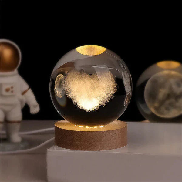 CelestialGlow | Glowing Sphere with 3D Planet Engravings | Magical Night Light for Cosmic Ambiance 6